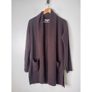 The Cashmere Project Womens Brown Open Soft Luxury Thick Cardigan Size XS